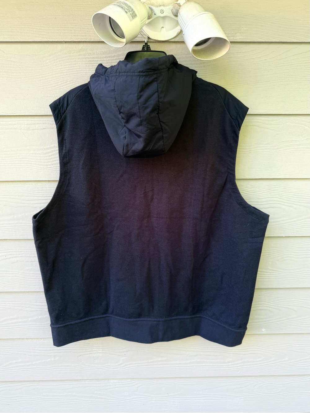 Polo Ralph Lauren Men's Aviator Navy Quilted Panel Hooded Vest - Picture 11 of 16